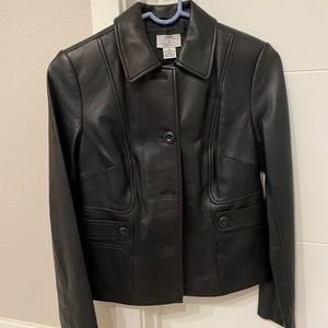 NWT Ann Taylor loft leather blazer jacket 2P